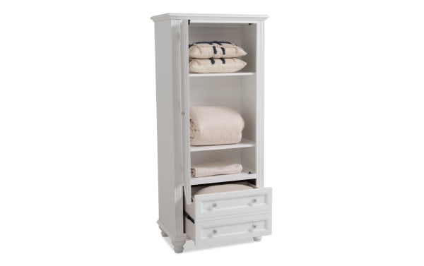 Madelyn White Wardrobe with Drawer