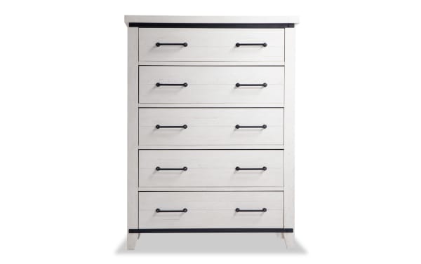 Montana White 5 Drawer Chest