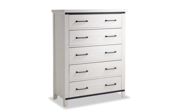 Montana White 5 Drawer Chest