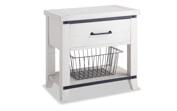 Montana White Nightstand with Drawer