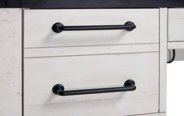 Montana White 3 Drawer Desk
