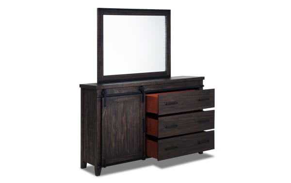 Montana Brown 5 Drawer Dresser & Mirror