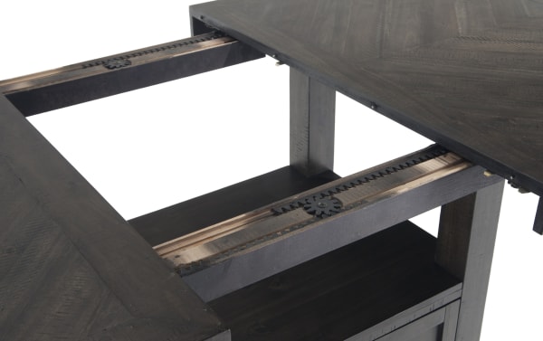 Sonoma Espresso Extendable Counter Height Dining Table in solid Acacia with rustic espresso finish, transitional style, and built-in extension mechanism.
