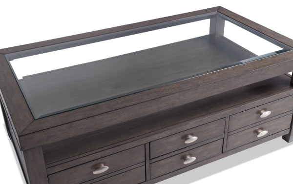 Prestige Gray Storage Coffee with End & Chairside Table Set