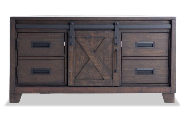 Montana 48'' Brown Fully Assembled Storage Corner TV Stand