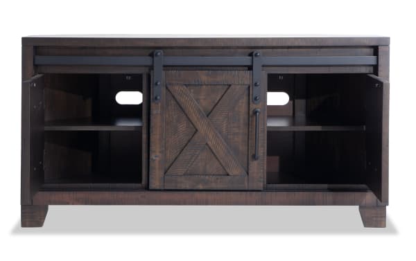 Montana 48'' Brown Fully Assembled Storage Corner TV Stand