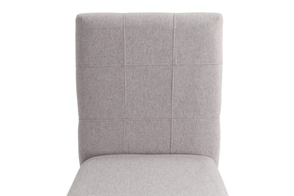 Beige Leah Brown & Beige Solid Back Upholstered Counter Height Stool with plush polyester fabric and rubberwood frame in transitional style.