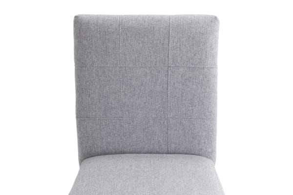Gray Leah Brown & Gray solid back upholstered counter height stool with plush polyester fabric and transitional style upholstery