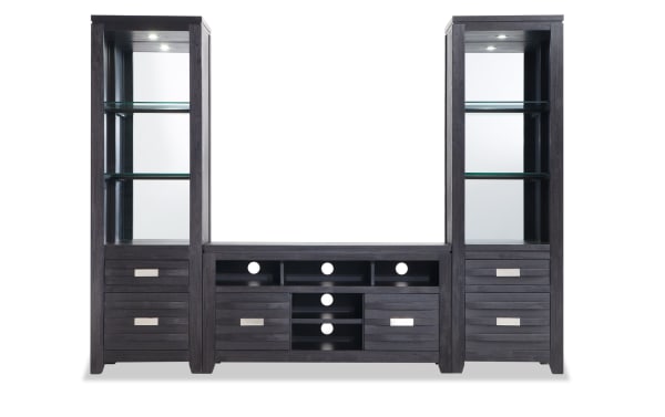 Elevations 94'' Black 3 Piece Entertainment Center