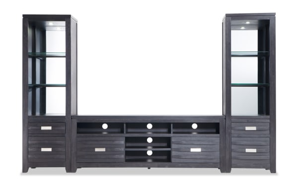 Elevations 104'' Black 3 Piece Entertainment Center