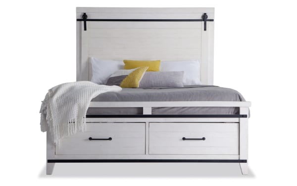 Montana 4 Piece Queen White Storage Platform Bedroom Set