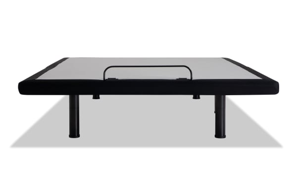 Power Bob Elite Full Adjustable Base with black metal frame, wireless remote control, USB ports, and LED underbed lighting for customizable comfort.