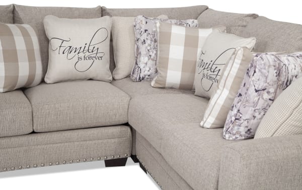 Cottage Chic Beige 98'' 3 Piece Sectional
