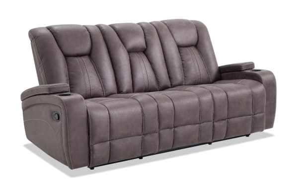 Viking Graphite 83'' Manual Reclining Sofa with USB Port