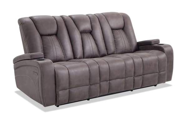 Viking Graphite 83'' Power Reclining Sofa with USB Port
