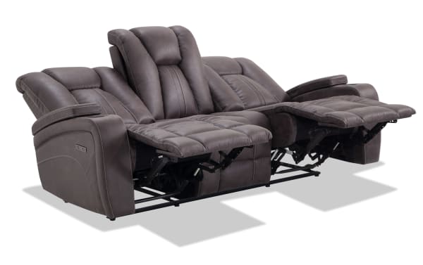 Viking Graphite 83'' Power Reclining Sofa with USB Port