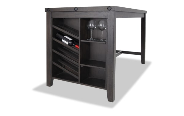 Sonoma 5 Piece Espresso Upholstered Counter Height Kitchen Island Set