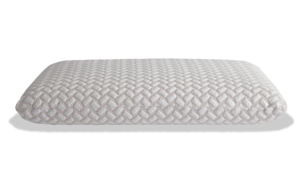 Bob-O-Pedic King Side & Back Sleeper Cooling Gel Memory Foam Pillow with white copper blend cover, quilted pattern, and breathable support for pressure relief and temperature regulation.