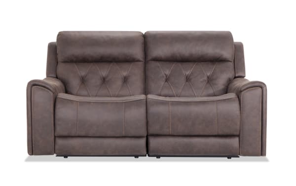 Canyon Walnut 70" Power Reclining Loveseat with Power Headrest