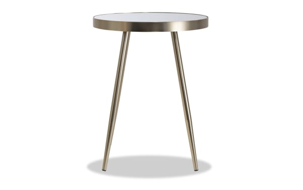 Amari Mirrored Round End Table