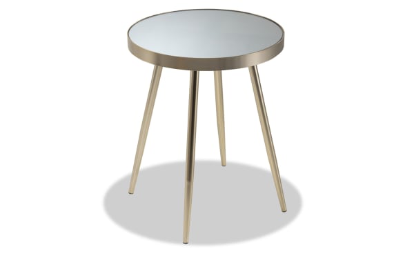 Amari Mirrored Round End Table
