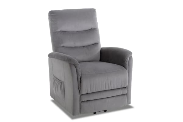 Reign Gray Massaging Power Lift Recliner