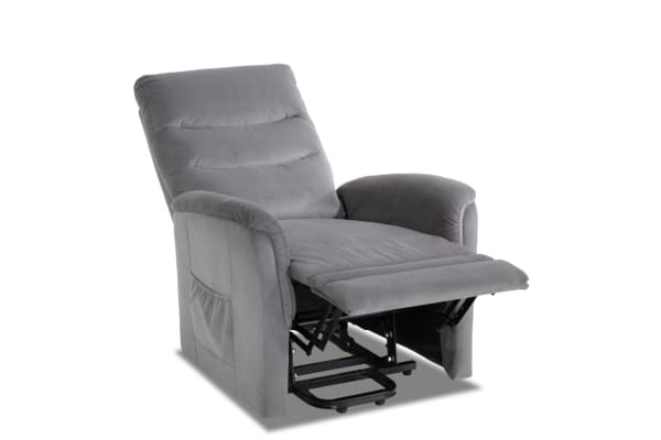 Reign Gray Massaging Power Lift Recliner
