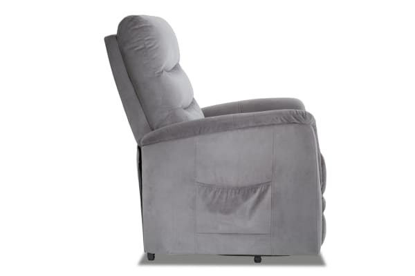 Reign Gray Massaging Power Lift Recliner