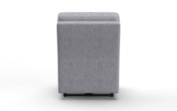 Renegade Gray Armless Chair in gray polyester fabric, transitional style with clean lines and cushioned back, from Renegade collection.