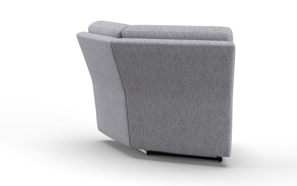 Renegade Gray Wedge in gray polyester fabric, transitional style seating with plush cushioning and sleek angled backrest from the Renegade collection.