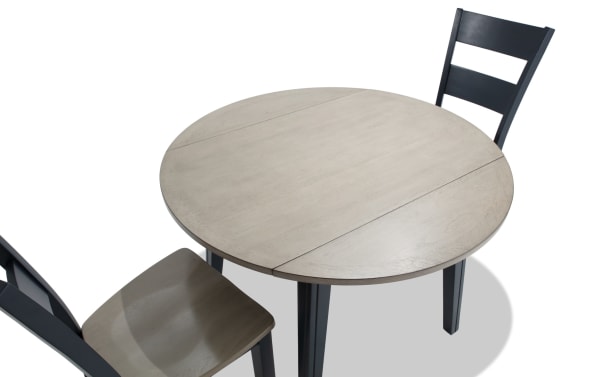 Blake 3 Piece Graphite & Gray Round Extendable Dining Set