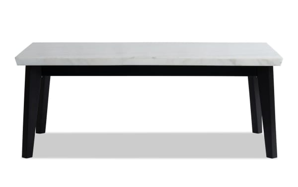 Elm Espresso & Marble Coffee Table from Elm Occasional collection, featuring a sleek white marble top and espresso MDF legs in contemporary style.