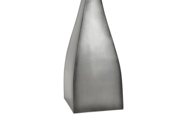 Gray resin base of the New Atlanta 67'' traditional floor lamp with a twisted design, part of a whimsical lighting collection.