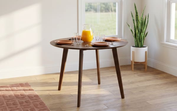 Bettie Walnut Round Counter Height Dining Table