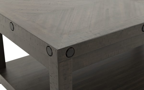 Rustic Sonoma Espresso Lift-Top Storage Coffee Table with acacia veneers, distressed wood, black metal accents, and deep espresso finish.