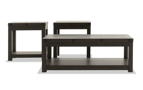 Sonoma Espresso Lift-Top Storage Coffee with End & Chairside Table Set