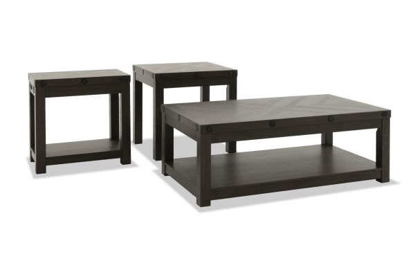 Sonoma Espresso Lift-Top Storage Coffee with End & Chairside Table Set
