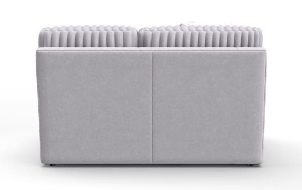 Gray Sofia Gray Left Arm Facing Loveseat from the contemporary Sofia collection, upholstered in soft polyester fabric with plush gel memory foam cushions.