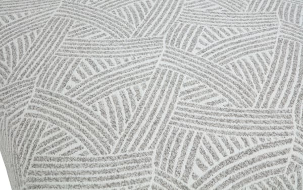 Transitional Sofia Gray Cocktail Ottoman with plush gray polyester fabric upholstery, oversized design for seating or footrest in the Sofia collection.