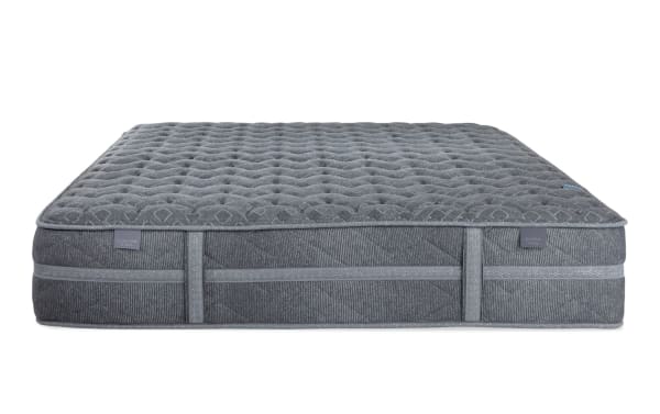 Power Bob Elite Base with Treasure 11.5'' Queen Dual Mattress in dark gray with quilted knit cover, gel memory foam, and adjustable USB base.