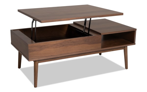 Bettie Walnut Lift-Top Storage Coffee Table