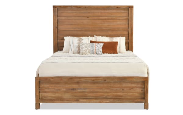 Canyon Queen Light Oak Panel Bed