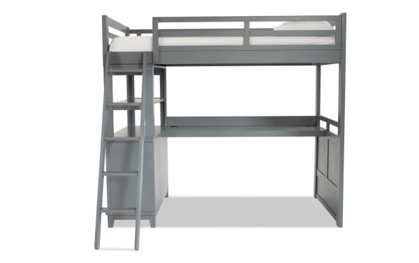 Chadwick Twin Gray Loft Bed with Desk
