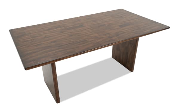 Mango 72'' brown solid wood dining table with spacious rectangular top and sturdy panel legs, contemporary Mango Dining collection.