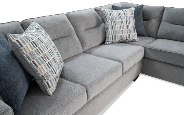 Dylan Slate 112'' 2 Piece Right Arm Facing Chaise Sectional with Chair