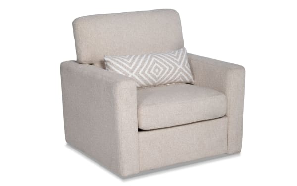 Playday Beige 93'' 3 Piece Right Arm Facing Chaise Sectional with Pop-Up Sleeper, USB & USB-C Ports & Swivel Chair