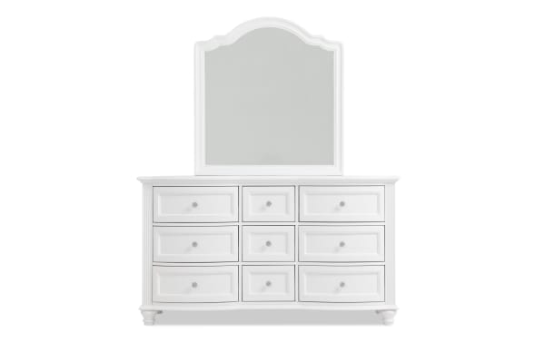 Madelyn White 9 Drawer Dresser & Mirror