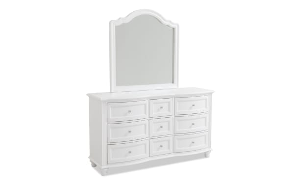 Madelyn White 9 Drawer Dresser & Mirror