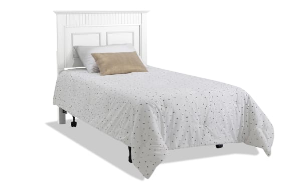Spencer 4 Piece Twin White Panel Bedroom Set (Headboard Only)