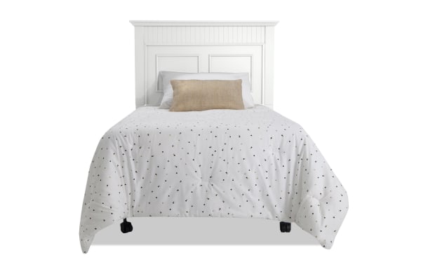 Spencer 4 Piece Twin White Panel Bedroom Set (Headboard Only)